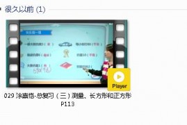 三年级数学上册-课文:【029 涂熹恺-总复习（三）测量、长方形和正方形 P113】视频网课内容