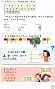 一年级数学【下册】7_找规律第91页 全文内容【人教版】